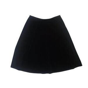 Black Flowy A Line Midi Skirt Size 10 Classic Casual Dressy Short 90s Y2K